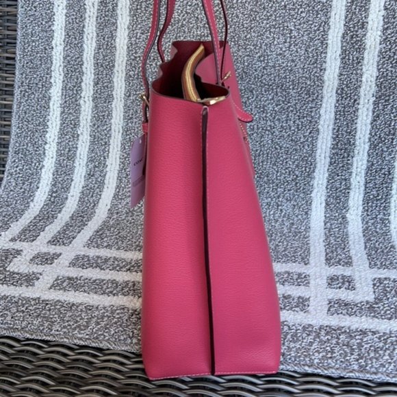 Coach Mollie Tote Gold/Strawberry Haze - Picture 9 of 16